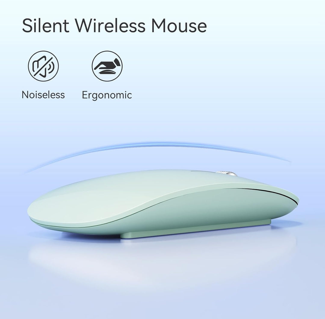 Uiosmuph Bluetooth Maus, Kabellose Maus mit USB-Nano-Empfänger, Tri-Mode (Dual Bluetooth 5.1 + 2.4GH