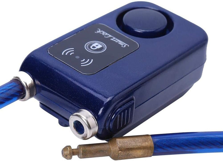 VGEBY Fahrradschloss mit Bluetooth App-Steuerung, 105 dB Alarm, Wasserdichtes Kettenschloss aus ABS-
