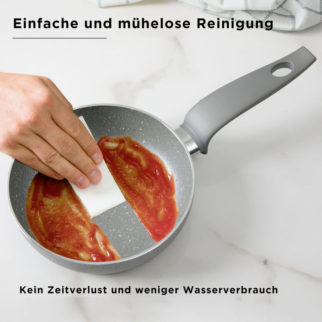KASANOVA Set Töpfe für traditionelle Kochfelder, antihaftbeschichtetes Töpfe-Set, Kochgeschirr-Set,