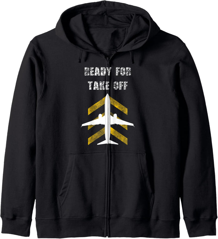 Ready For Take Off Flieger Startbahn Luftfahrt Planespotter Kapuzenjacke