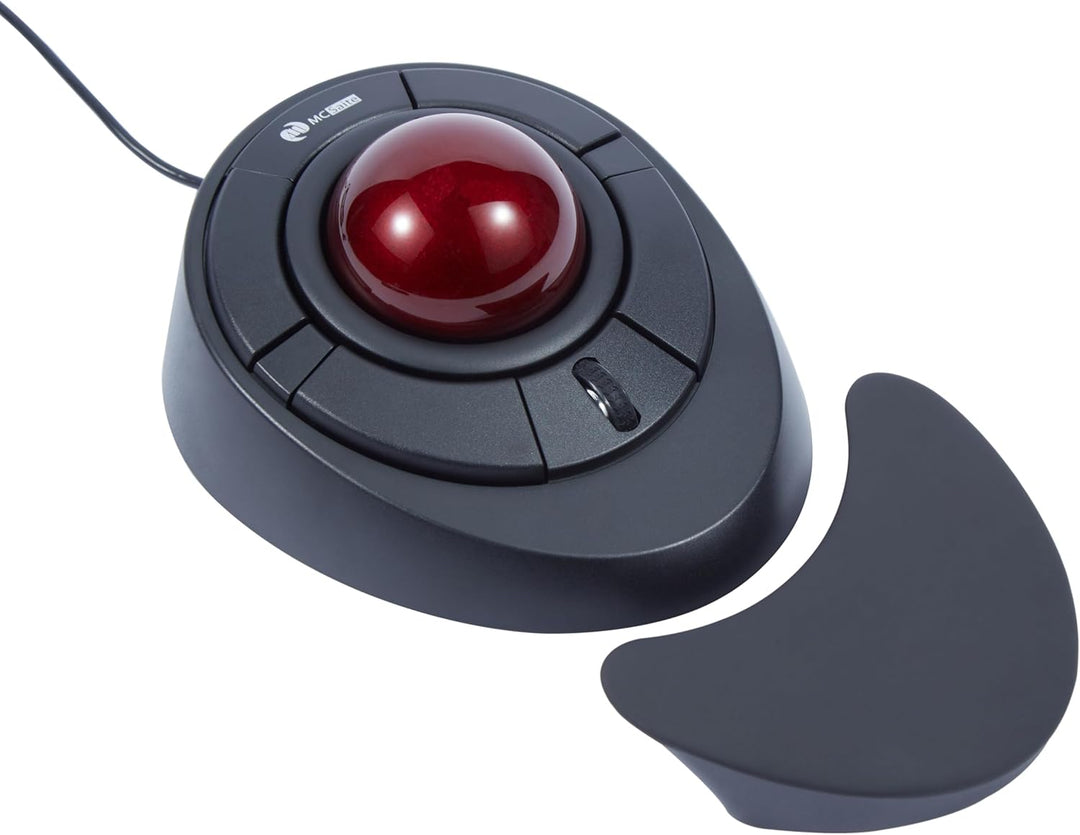 Wired Trackball Maus mit Scroll Wheel - Roter Ball