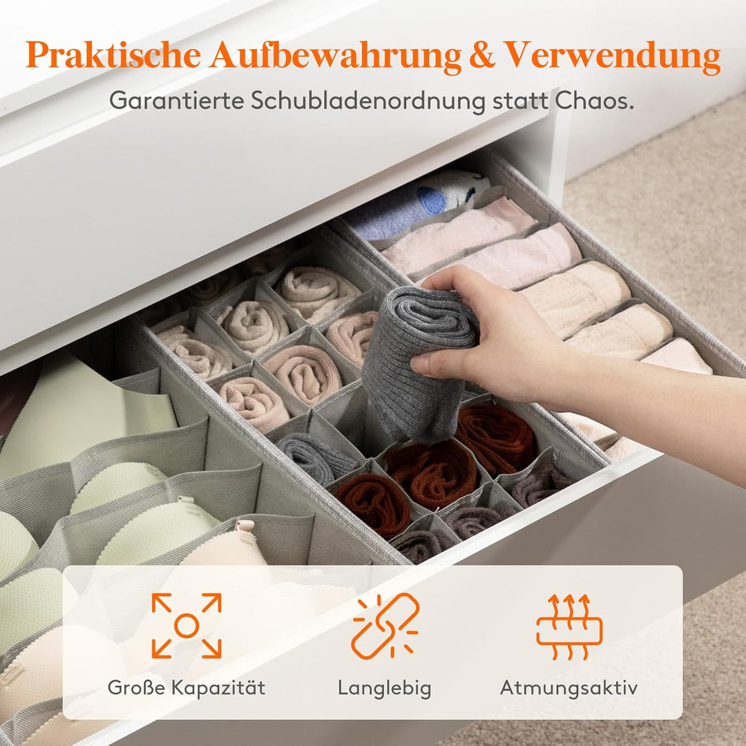 Lifewit 12er Set Hemnes Doppelorganizer für Kommode mit Stabiler Boden, Wickelkommode Organizer, Kle