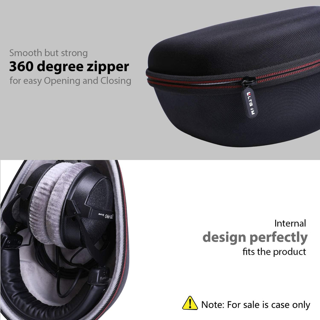 LTGEM Hardcase für Beyerdynamic DT 770 Pro 32/80/250 Ohm Studio Kopfhörer