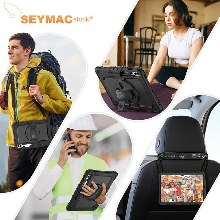 SEYMAC stock Hülle für Samsung Galaxy Tab S10+ Plus/ S9 FE+ Plus/ S9 Plus 12,4 Zoll, Stossfeste Hüll
