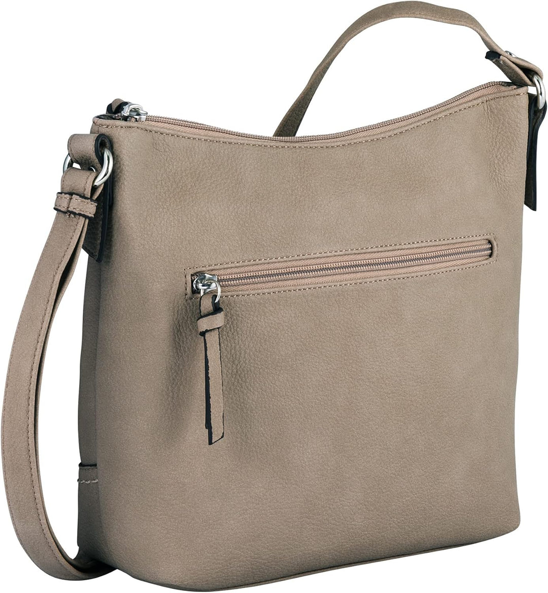 TOM TAILOR bags Imeri Damen Umhängetasche Crossbody Bag Klein 28 x 8,5 x 25 Taupe, 28 x 8,5 x 25 Tau