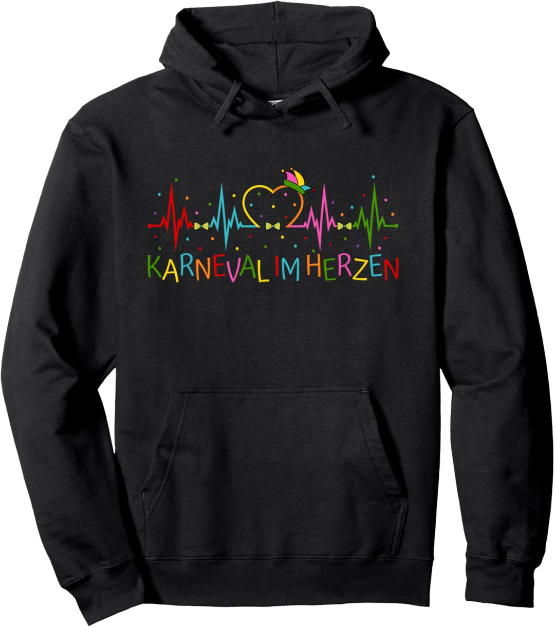 Konfetti Karneval Fasching Narrenkappe Karneval im Herzen Pullover Hoodie