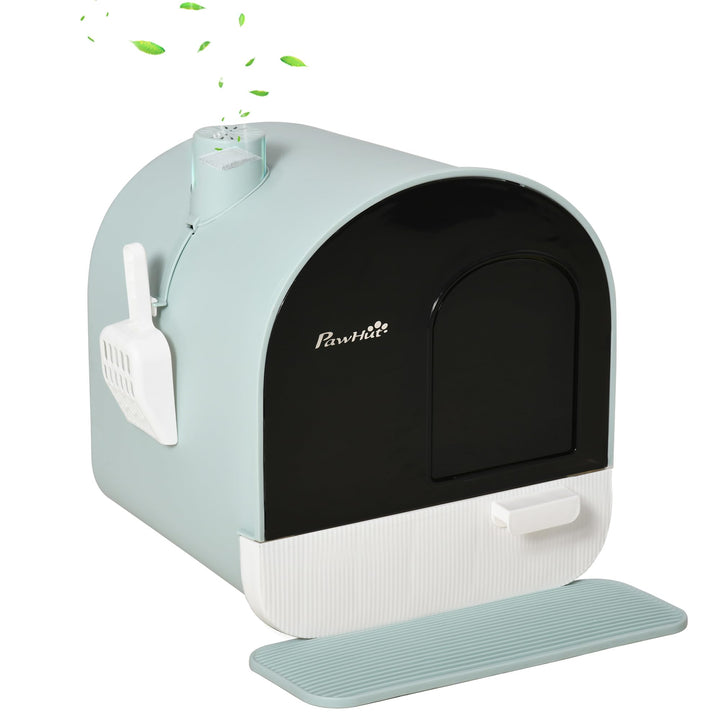 PawHut Katzentoilette Toilette mit Haube für Katzen bis 5 kg Katzenklo mit Deckel inkl. Schaufel aus