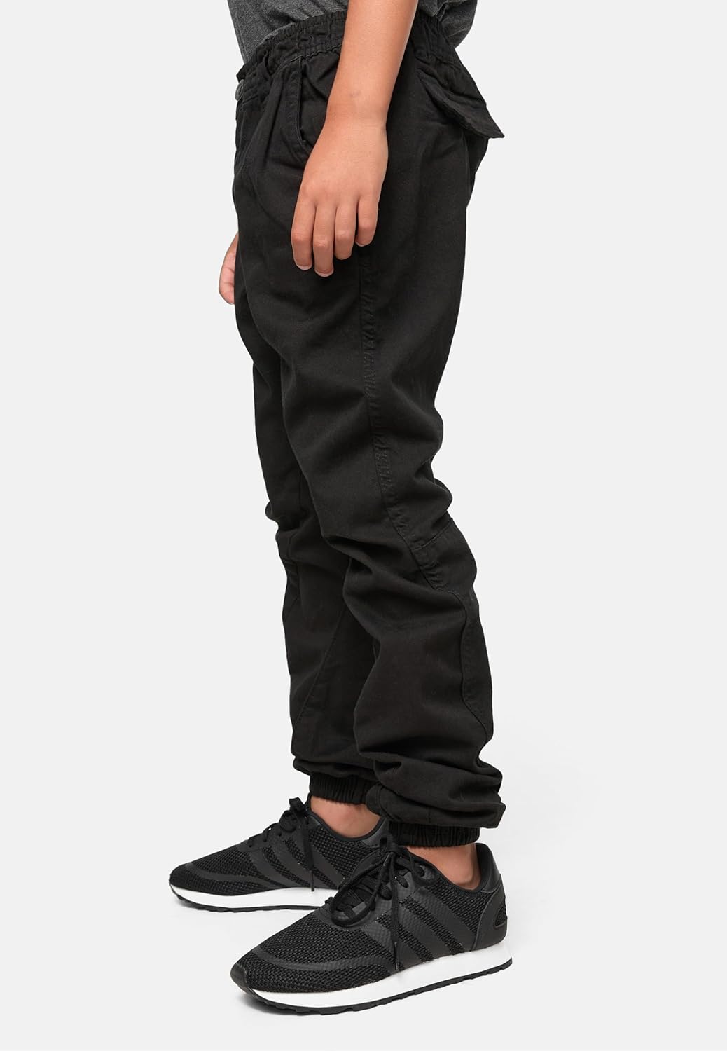 Urban Classics Jungen Hose Boys Stretch Jogging Pants mit elastischen Bündchen, Buben Jogginghose er