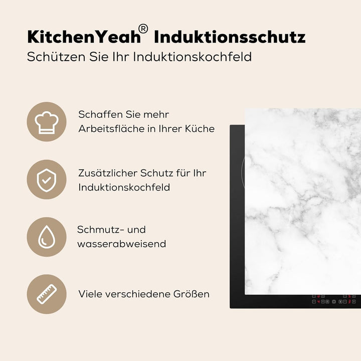 KitchenYeah© Herdabdeckplatte Einteilig Ceranfeld Abdeckplatte für Induktionsschutz Ceranfeldabdecku