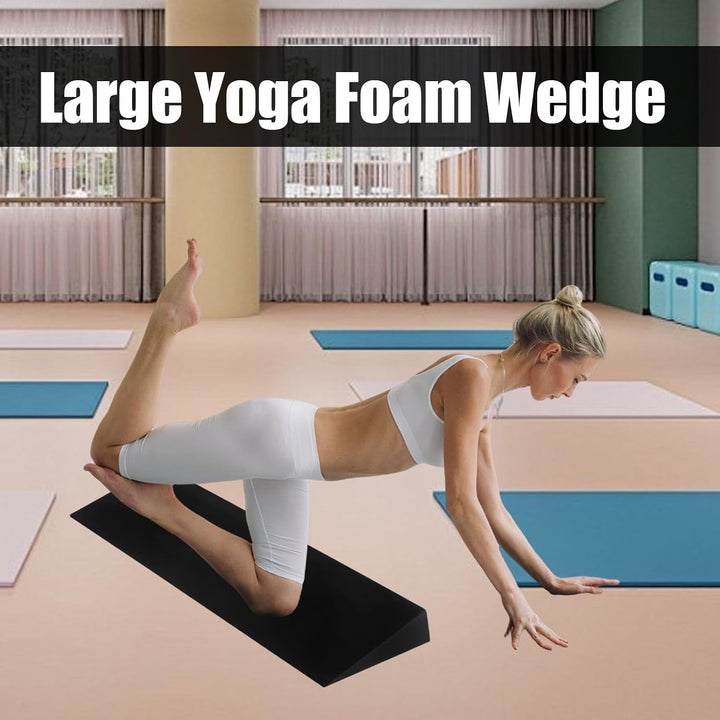 Squat Wedge, Heel Elevated Slant Board, Footrest Cushion 20.08x5.91x1.97 inches for Calf Stretching,