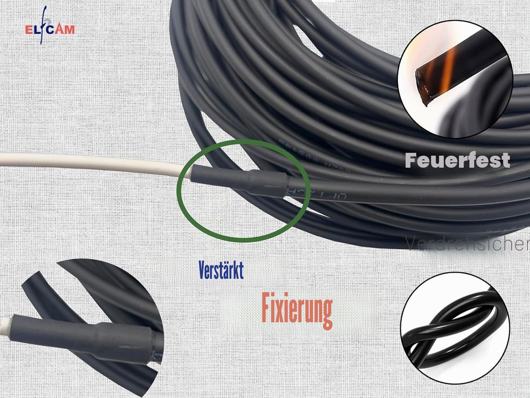 Elfcam - 35m Glasfaserkabel LC/APC auf LC/APC OS2 Simplex 9/125μm, FTTH LWL Kabel für Innen- und Aus