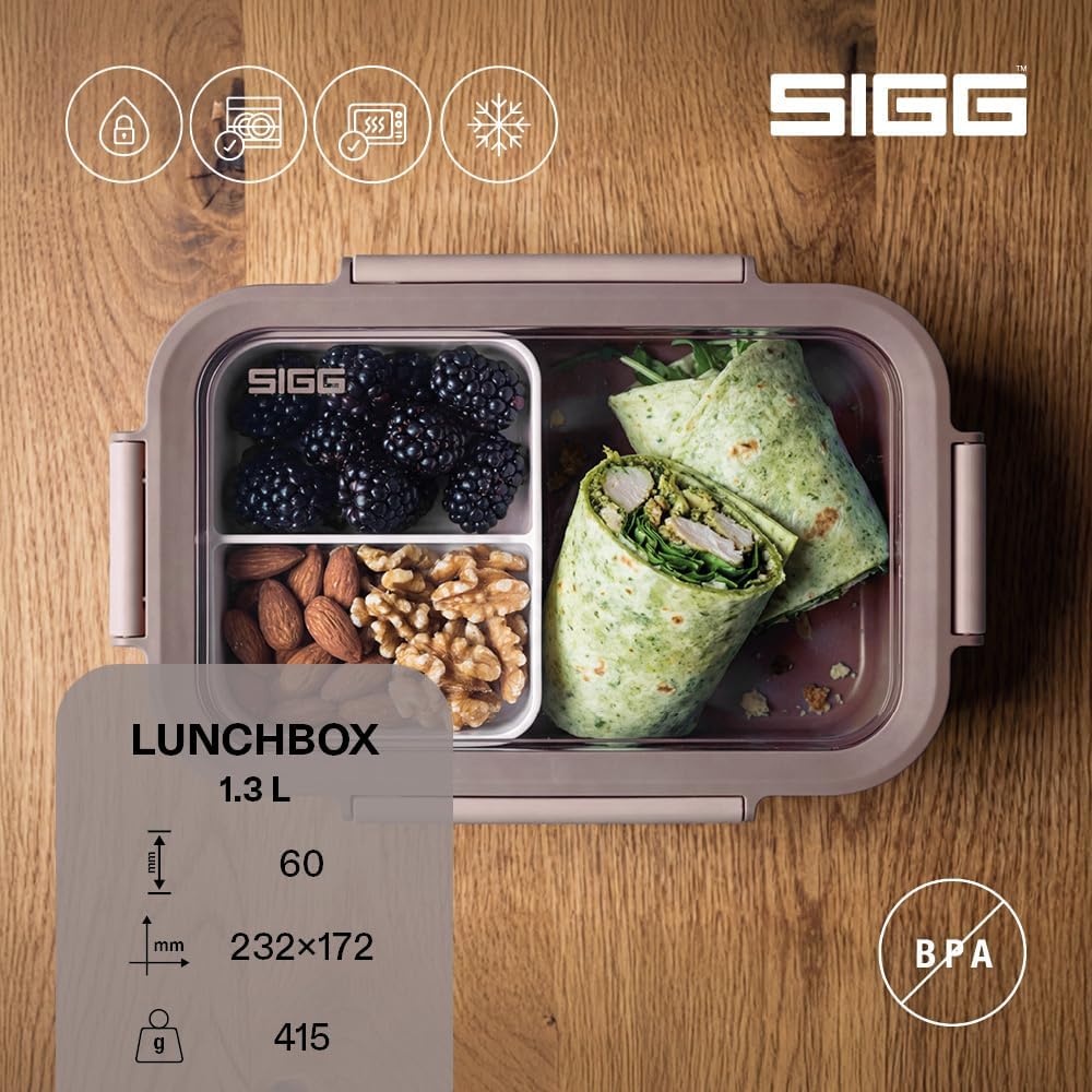 Sigg - NIMO Lunchbox L Dusk - Auslaufsicher - Trenner - Mikrowellen- & Spülmaschinengeeignet - BPA-f