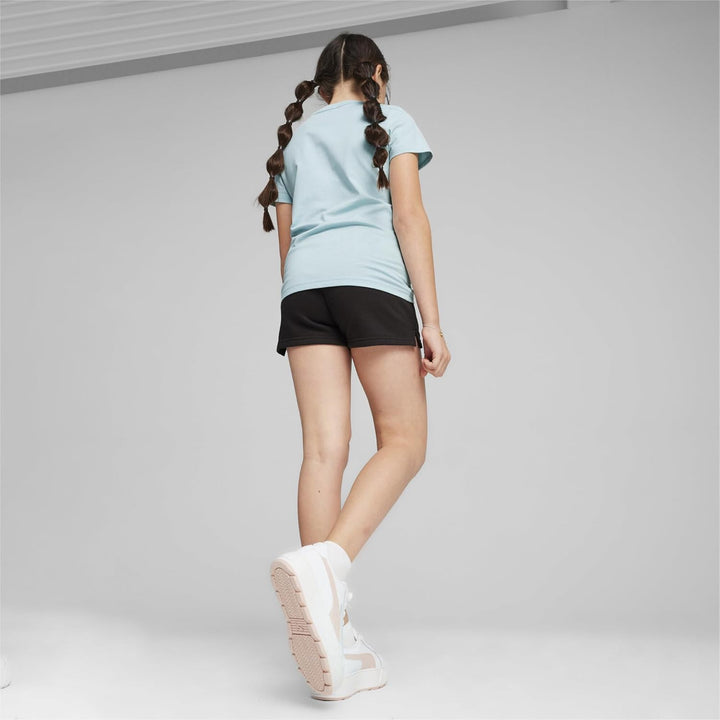 PUMA Mädchen Logo Tee & Shorts Set G Trainingsanzug 128 Turquoise Surf, 128 Turquoise Surf