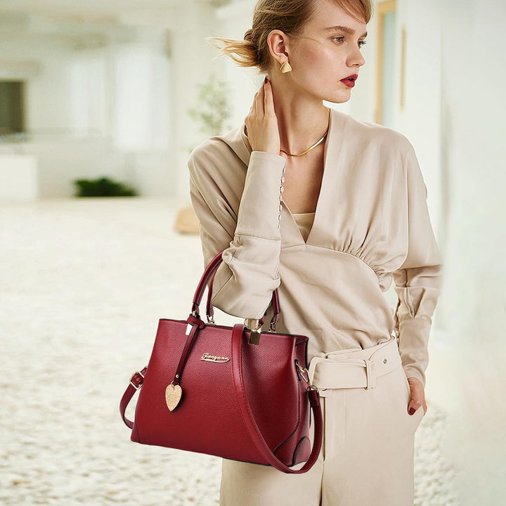 NICOLE &amp; DORIS Handtaschen für Damen Elegant Henkeltaschen PU Leder Schultertasche Wasserdichte Umhä
