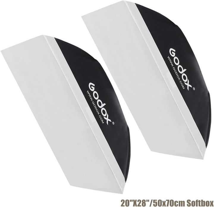 Godox Professionelles Studioblitz Set, Godox Studio Blitzlicht für Fotografie, 2x180W 5600K Blitzkop