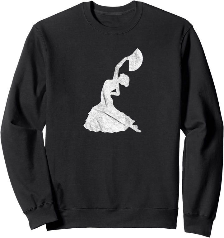 Flamenco Tänzerin Weiss Spanien Kleid Salsa Tanz Für Frauen Sweatshirt