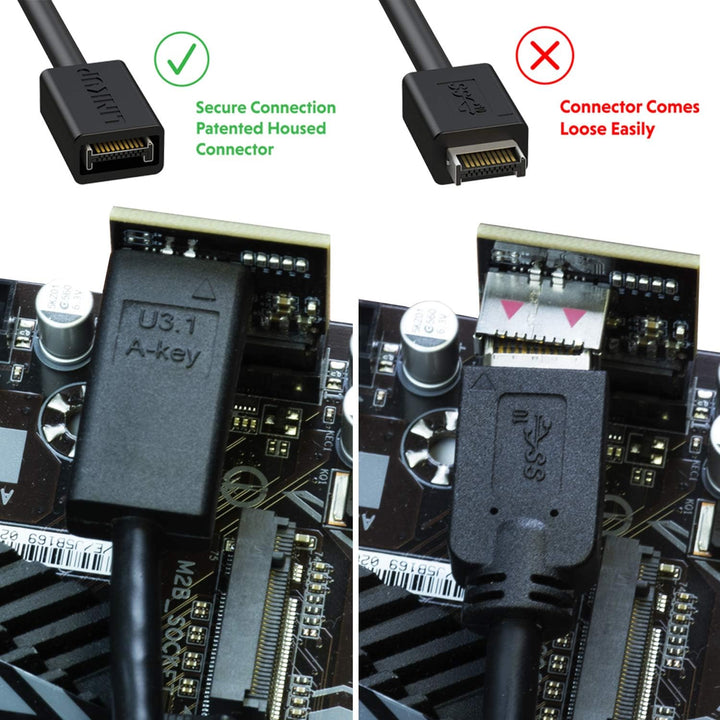 LINKUP - USB3.2 Gen2 2x2 20Gbps USB-C Typ Interne Panel Kabelmontage Motherboard Header Erweiterungs