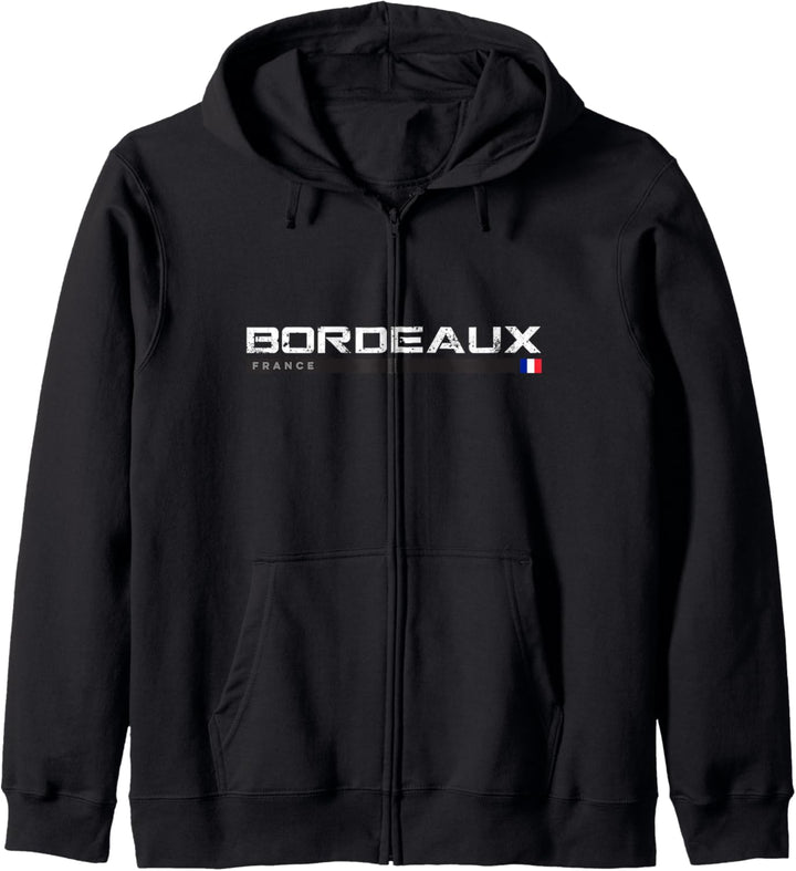 Bordeaux France Weinlese Retro Kapuzenjacke