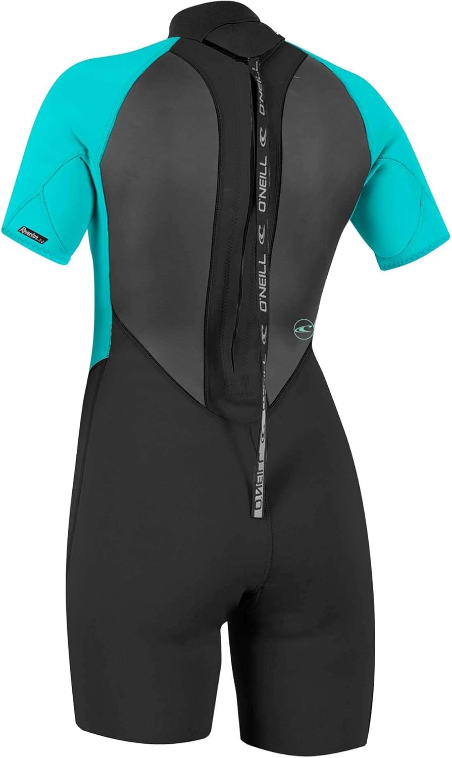 ONEILL WETSUITS Damen Reactor Ii 2mm Back Zip Spring Wetsuit Neoprenanzug 12 Black/Light Aqu, 12 Bla