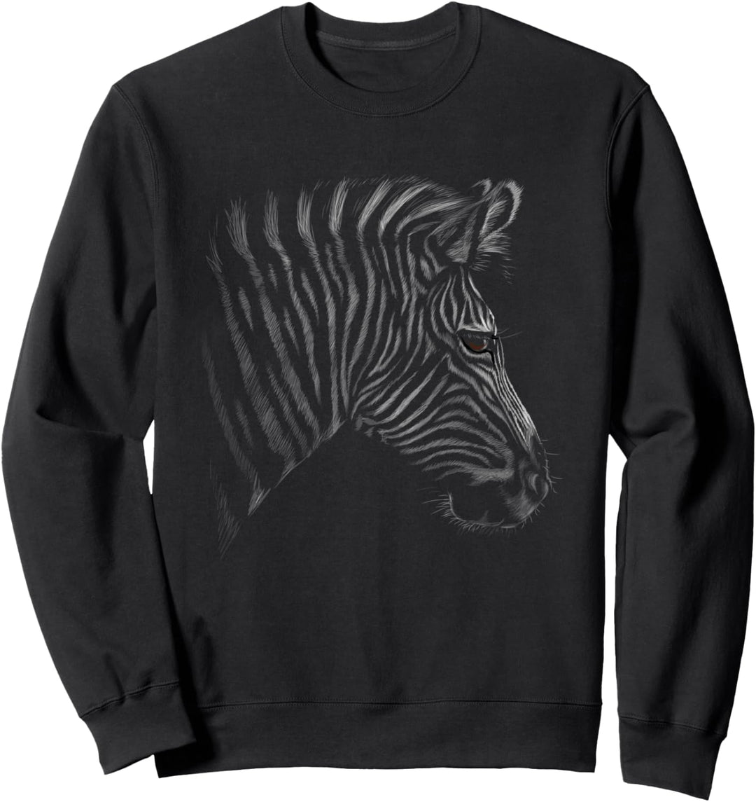Niedliche handgezeichnete Zebra-Skizze künstlerisch Sweatshirt