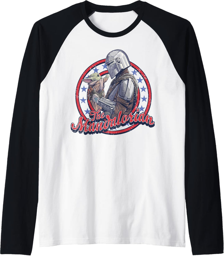 Star Wars: The Mandalorian Fourth Of July Mando & Grogu Raglan