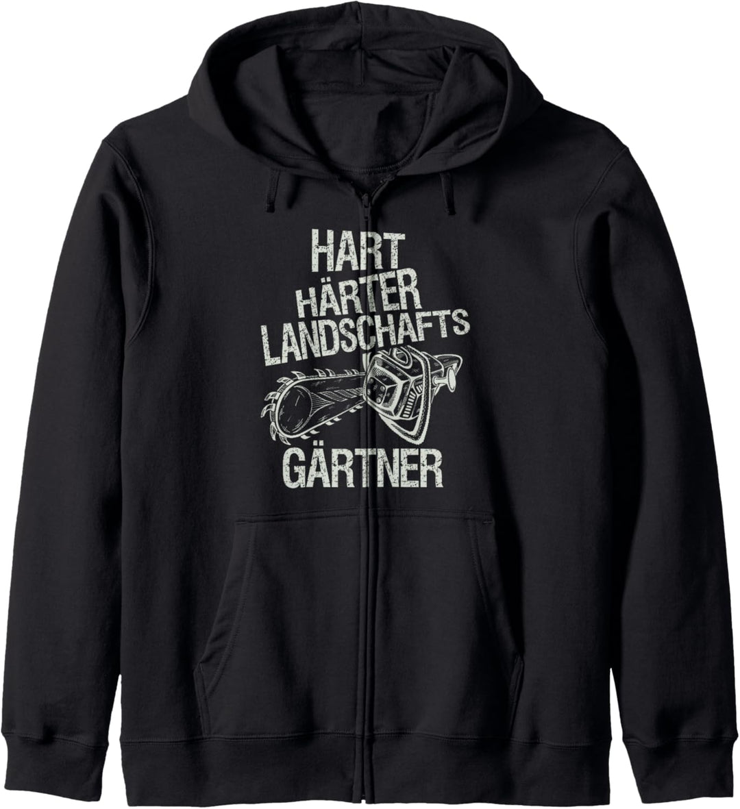 Lustiger Landschaftsgärtner Gärtner Kettensäge Spruch Kapuzenjacke