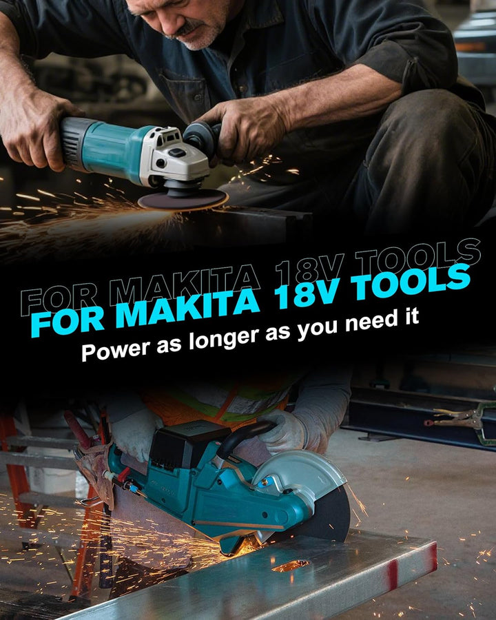 2 Stück 8.0Ah/8000mAh 18V BL1830 Akku mit Ladegerät Ersatzakku für makita Akku BL1830B BL1840 BL1850