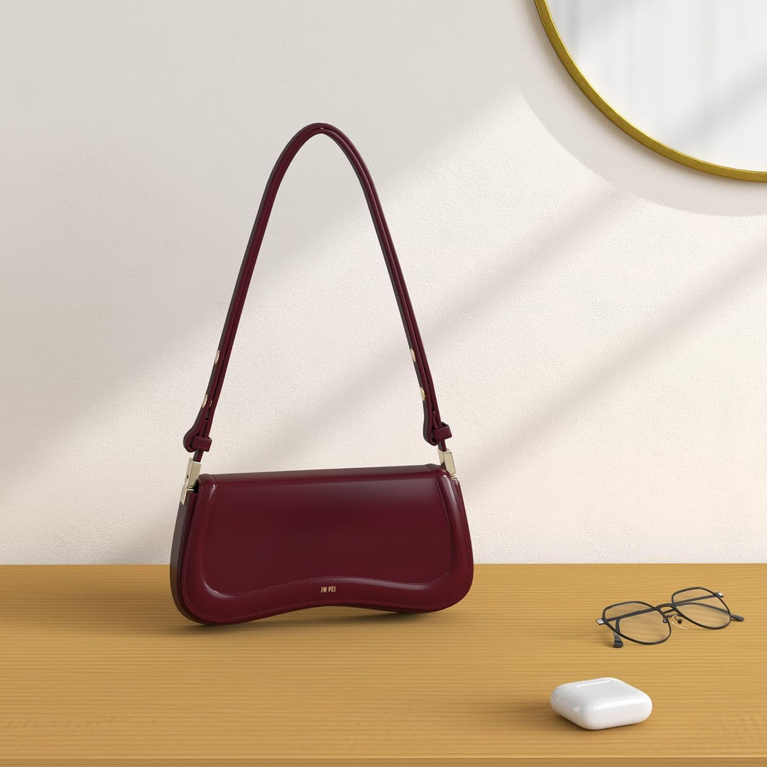JW PEI Damen Joy Schultertasche Deep Claret, Deep Claret