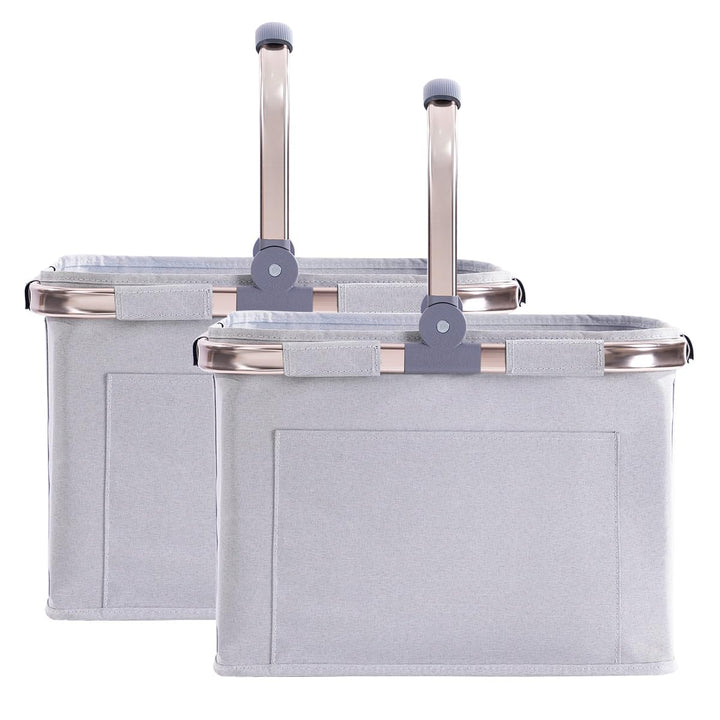 Diurwur® 30L Einkaufskorb 2pcs Erschwinglich Faltbar Tragekorb Gross Einkaufstasche Picknickkorb Kla