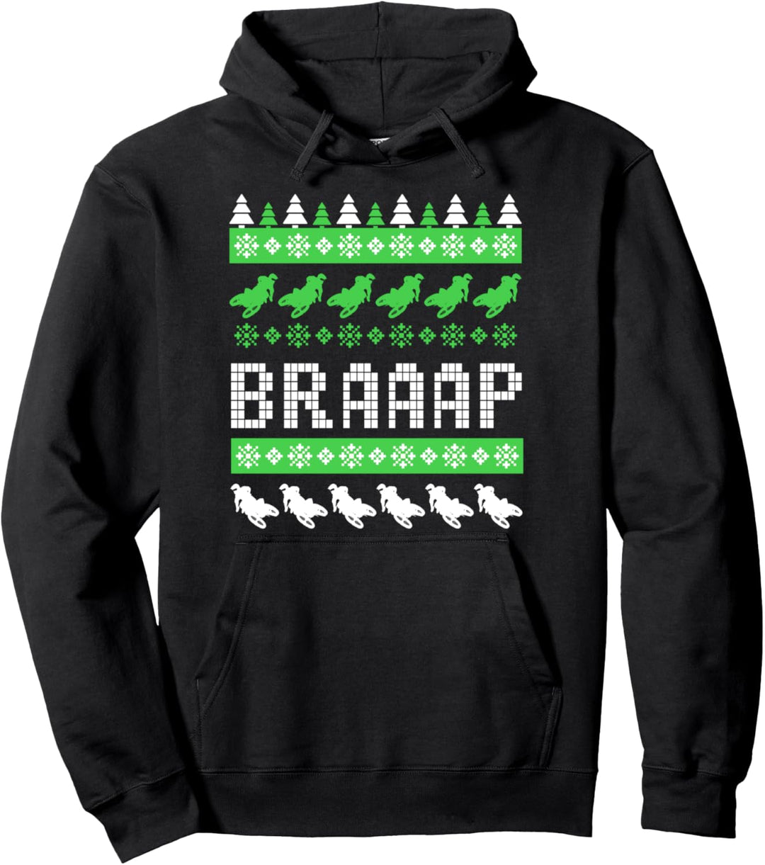 Motocross Dirt Bike Motorrad Biker Ugly Christmas Geschenk Pullover Hoodie