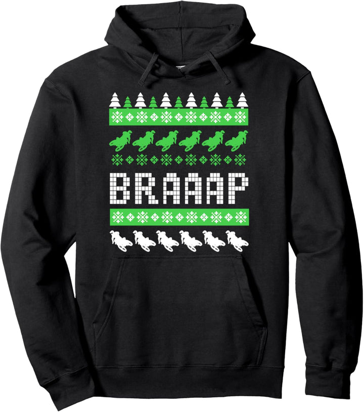 Motocross Dirt Bike Motorrad Biker Ugly Christmas Geschenk Pullover Hoodie