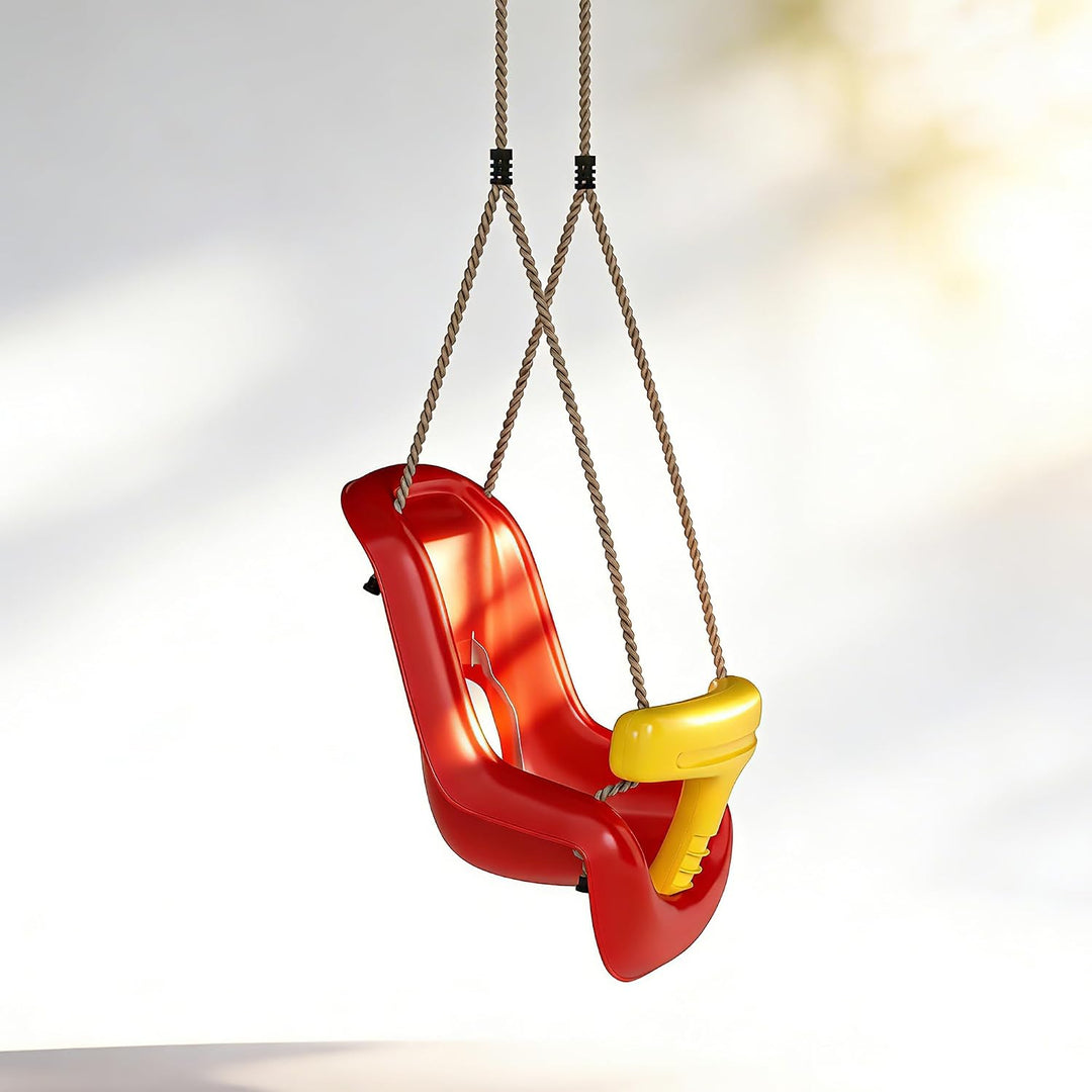 AIYAPLAY Babyschaukel verstellbar Mitwachsend Babysitz Schaukelsitz mit Rückenlehne und Sicherheitsg