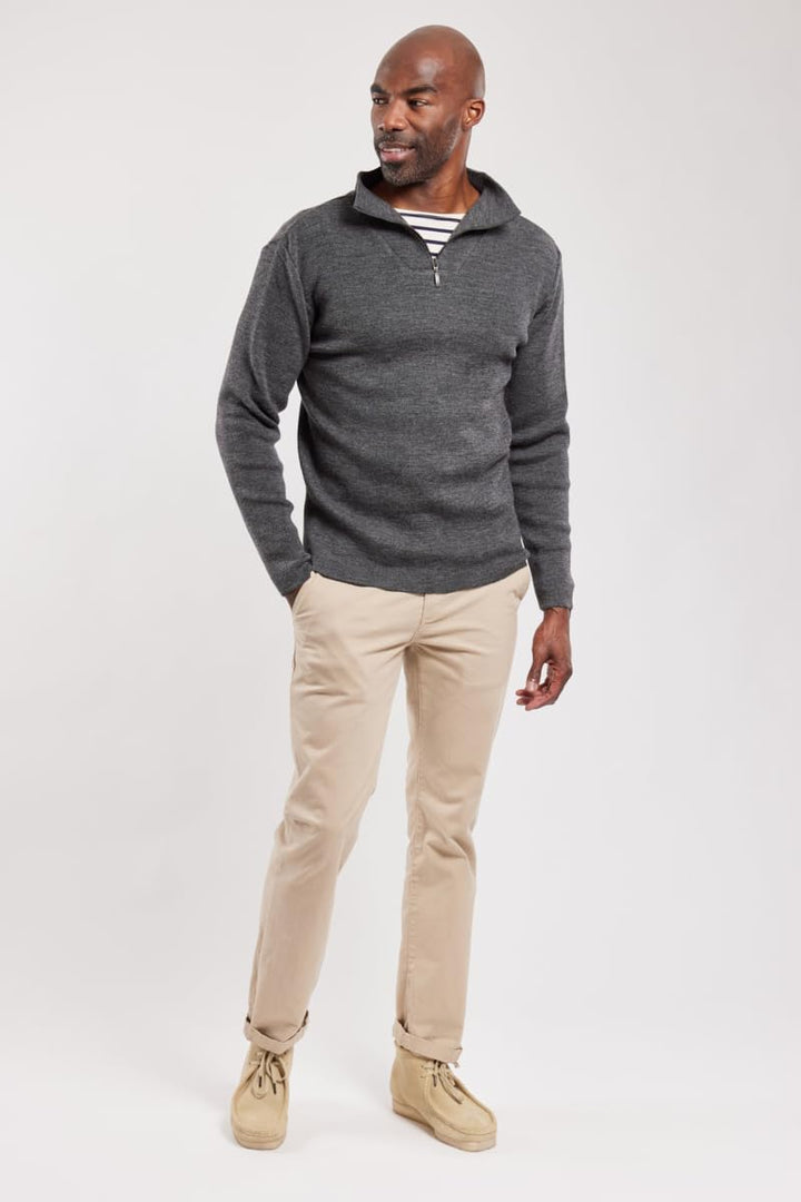 Armor Lux Herren Pullover S Grau (Gris Chiné 150), S Grau (Gris Chiné 150)