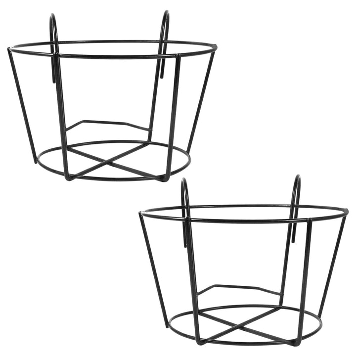 GANAZONO Balkon Halterung Blumentopf 28 cm 2 Grosse Metall-Hängegeländer Pflanzgefässe Blumentopfhal