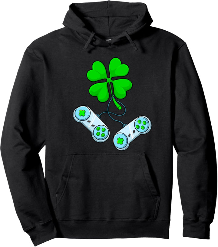 Klee Videospiel-Controller Spieler St Patricks Tag Junge Pullover Hoodie