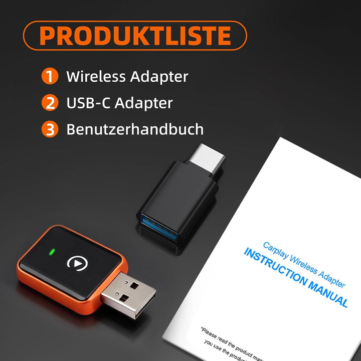LINGHUANG CarPlay Wireless Adapter for Apple iPhone &amp; Android Auto Wireless Adapter, Upgrade von Wir