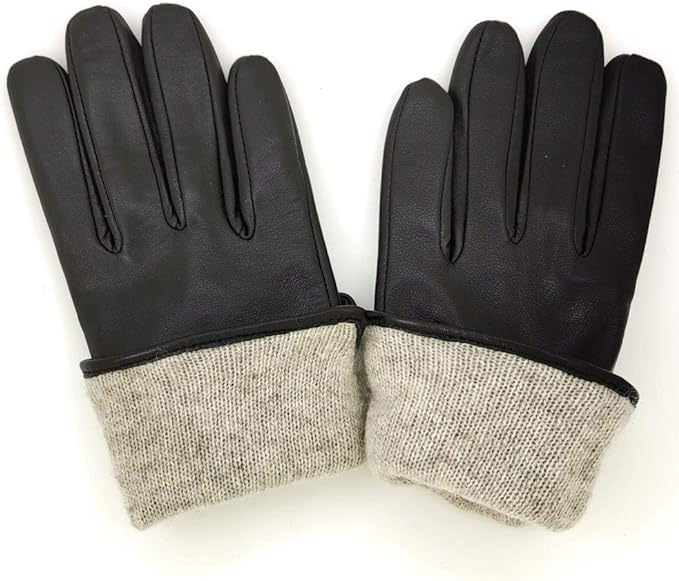 Damen Leder Handschuhe echtes Lammleder und mit Kaschmir Wolle gefütterte warme Winter Handschuhe X-