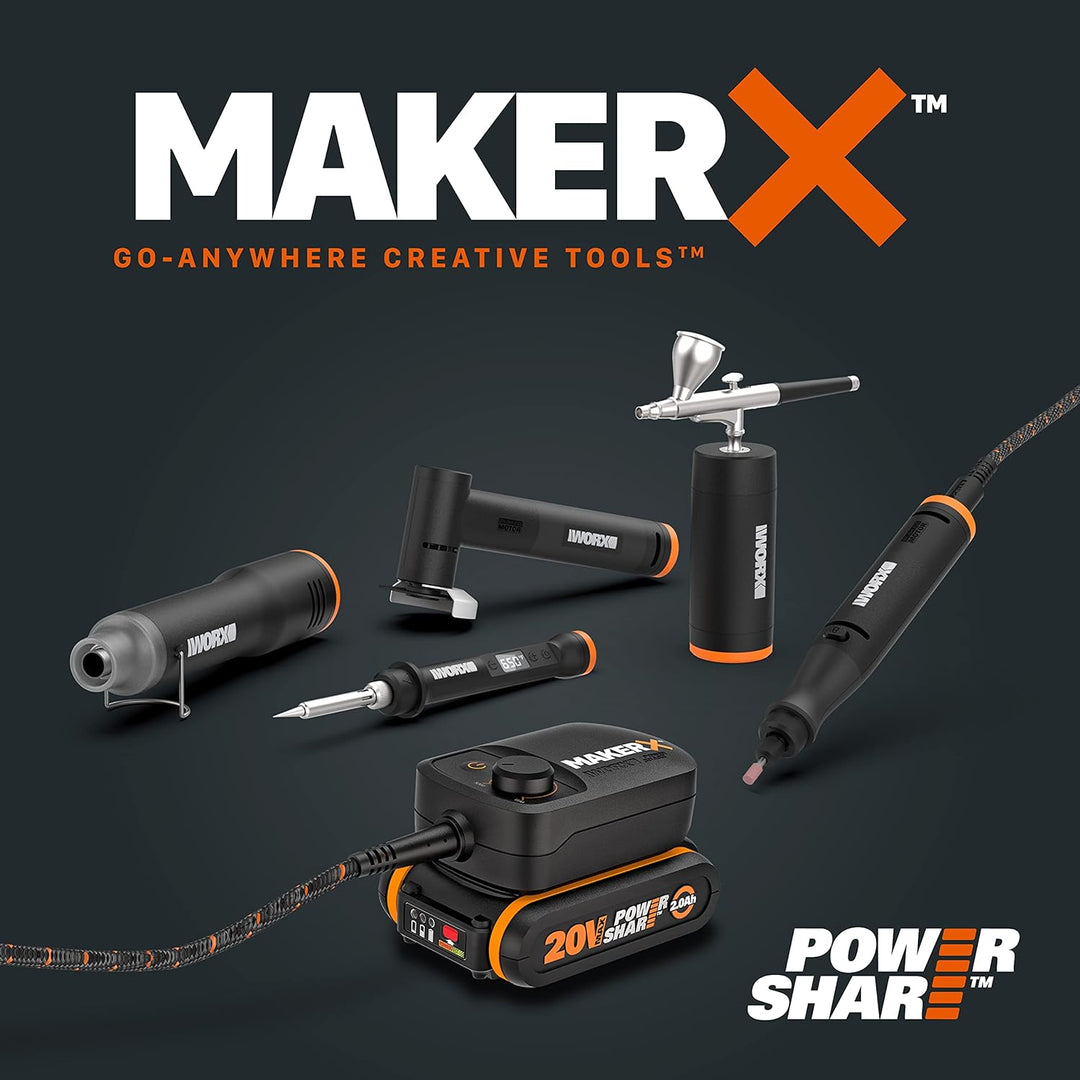 WORX MakerX HubX-Adapter 18V(20V MAX) WA7161 mit Gürtelclip，PowerShare, Variable Drehzahlregelung, U