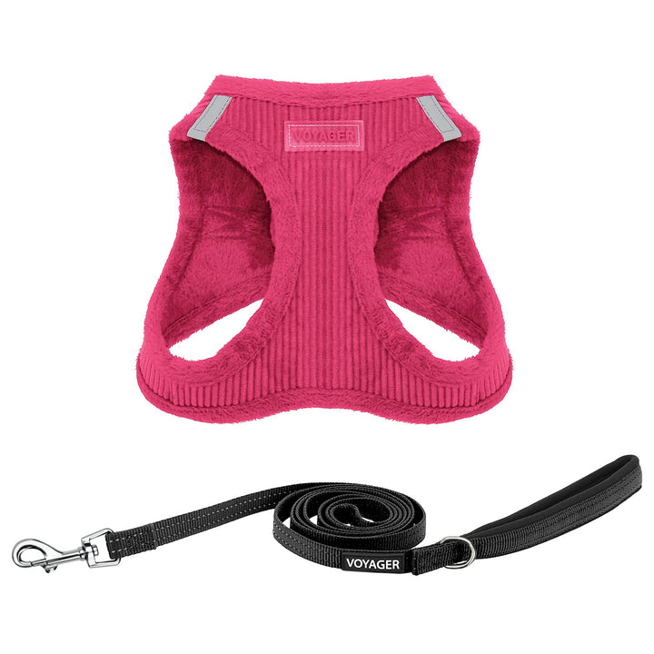 Voyager Step-in Plush Dog Harness - Soft Plush Step In Vest Harness for Small and Medium Dogs by Bes