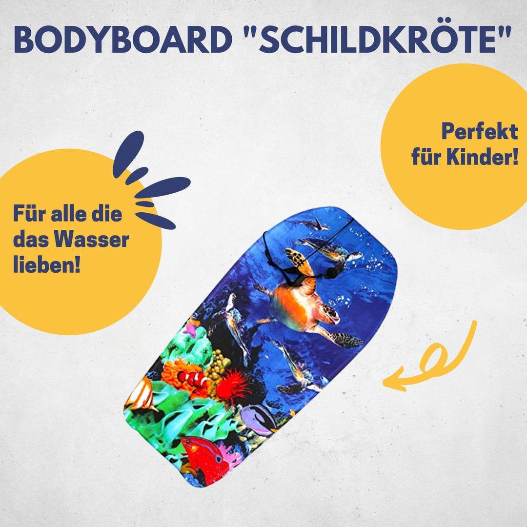 BEST SPORTING Bodyboard Kinder – Leichtes Surfbrett für Strand, Meer &amp; Schwimmbad | 92 x 46 x 5 cm |