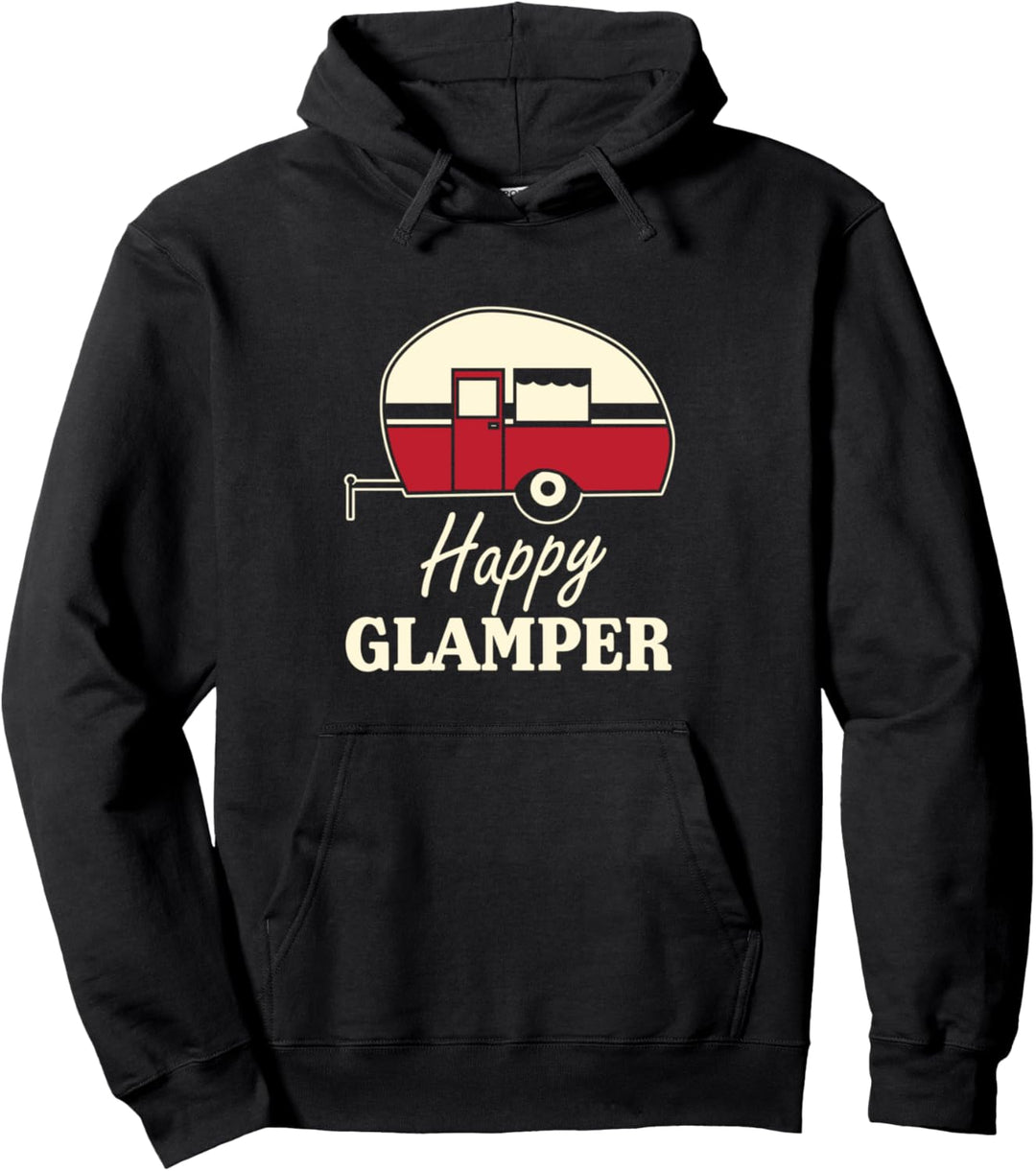 Happy Glamper Cute Glamorous Camping Outdoor Pullover Hoodie