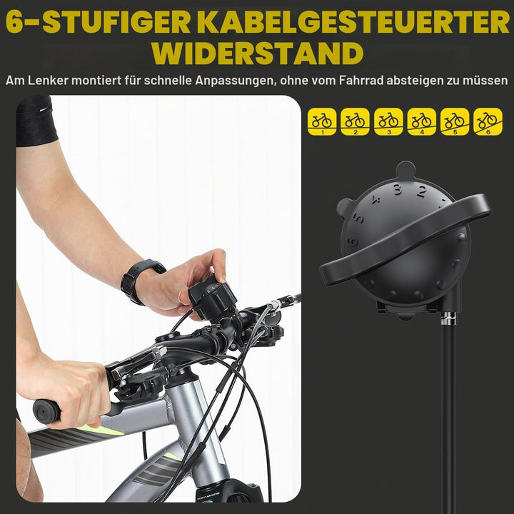 Sportneer Rollentrainer Fahrrad - Magnetischer Rollentrainer für 26-28" &amp; 700C Schnellspanner Vorder