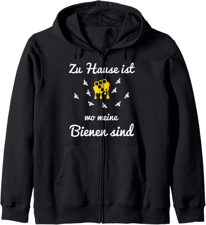 Zuhause ist wo meine Bienen sind Lustiges Imker Bienen Kapuzenjacke
