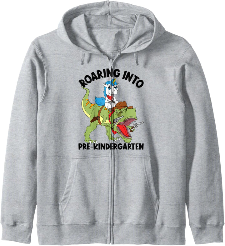Roaring Into Pre Kindergarten Jungen Dinosaurier Back To School Kapuzenjacke