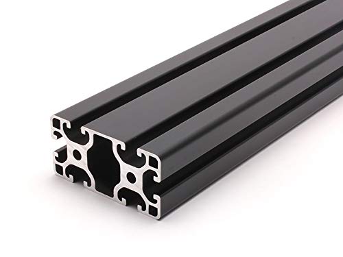 Aluminiumprofil schwarz 40x80L I-Typ Nut 8 (leicht). Aluminium Profil 40x80 Alu Profil 40 x 80 Monta