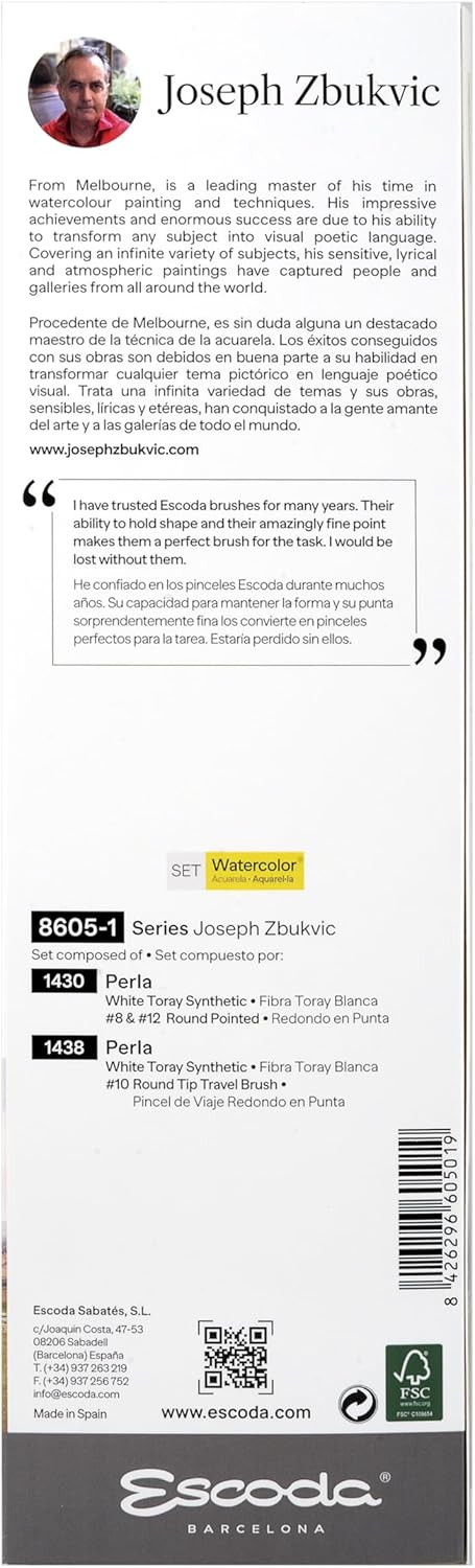 Escoda 8605 – 2 – Joseph zbukvic Pinsel, Set von 2