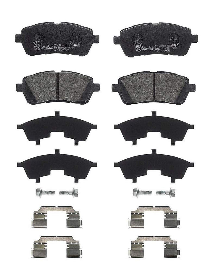 Bremsbeläge Vorne von Brembo mit Zubehör (P 24 203) Bremsbelagsatz Bremsanlage Scheibenbremsbelagsat