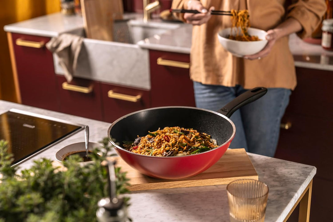 BALLARINI Caprera Wok, 28 cm, Aluminium, Induktionsgeeignet, Keramik-Antihaftbeschichtung, Made in I