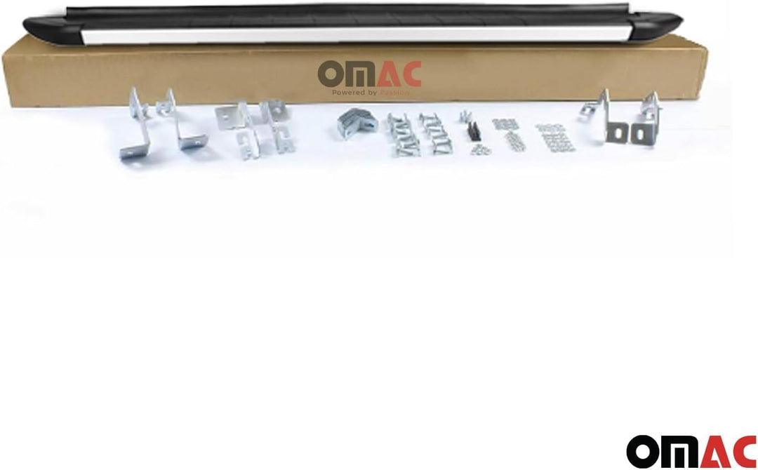 Trittbretter Seitenschweller kompatibel mit Ford Transit 2006-2014 Alu Silber 2tlg