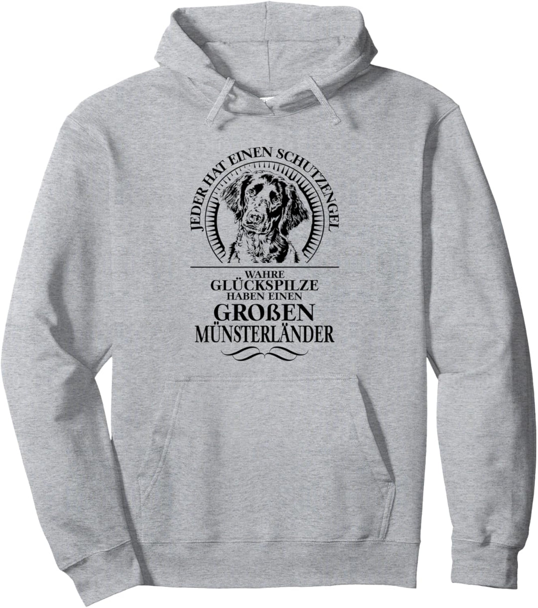 Grosser Münsterländer Schutzengel Hund Hunde Hundespruch Pullover Hoodie